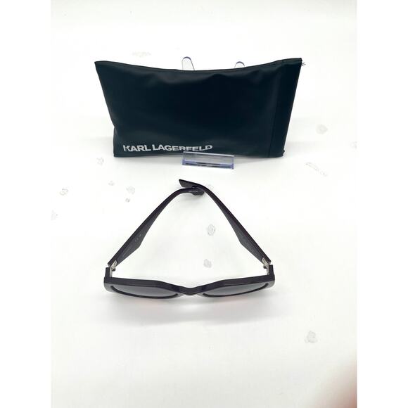 KARL LAGERFELD NWOT Burgundy Sunglasses and Case, Rectangular Frames